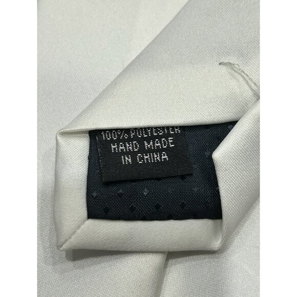 Stacy Adams Necktie White One Size Adjustable Fit Lightweight Business Formal - Picture 5 of 8